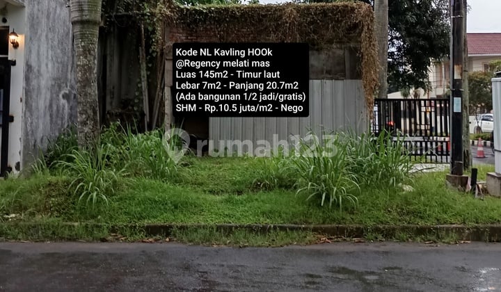 Kavling 1/2 Bangunan Lokasi Bagus @ Regency Melati Mas