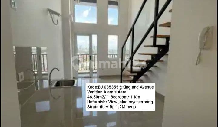 Apartemen 1 Bedroom View Kota @ Kingland Avenue Alsut