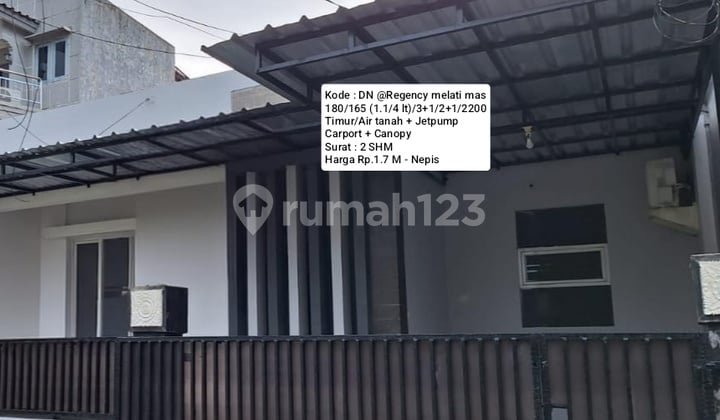 Rumah 1.1/4 Lantai, Lokasi Bagus @ Regency Melati Mas