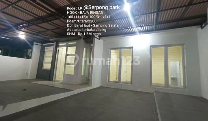 Rumah Hook 1 Lantai Siap Huni Di Serpong Park