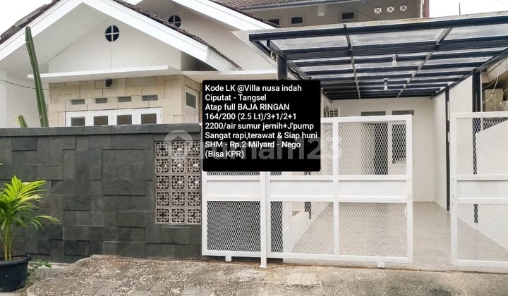 Rumah Rapi Terawat Siap Huni @ Villa Nusa Indah Ciputat - Tangsel