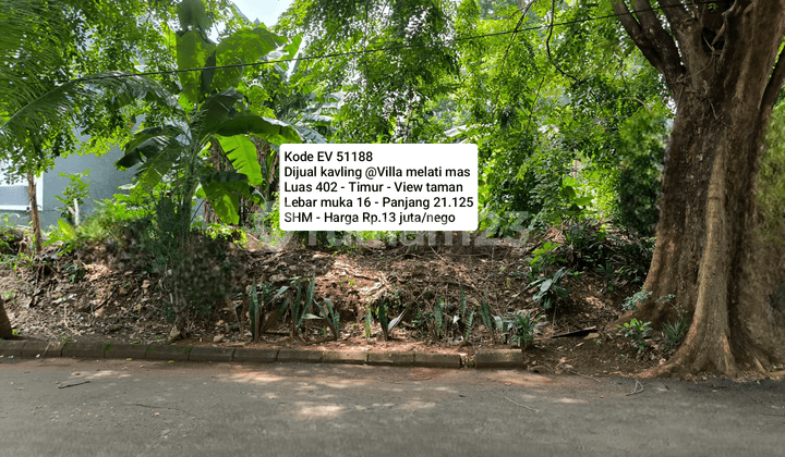 Kavling View Taman @ Villa Melati Mas