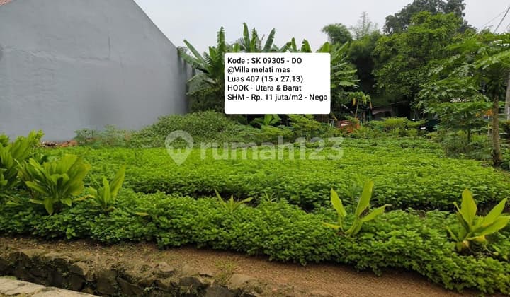 Kavling Hook Lokasi Bagus @villa Melati Mas