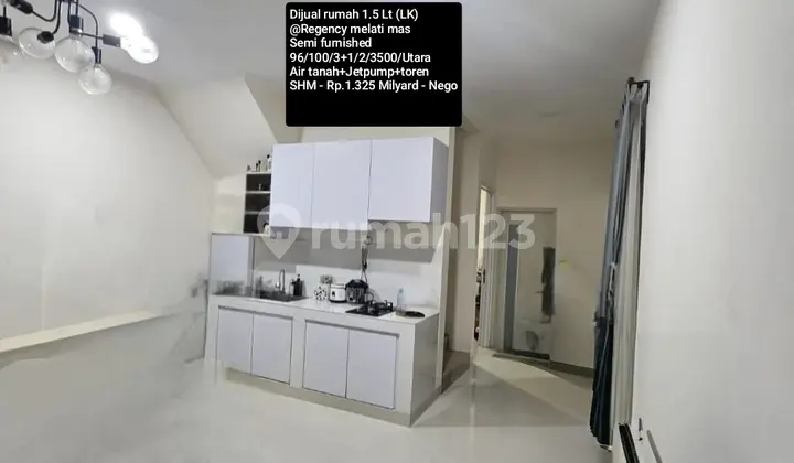 Dijual Rumah 2 Lantai Semi Furnished @ Regency Melati Mas