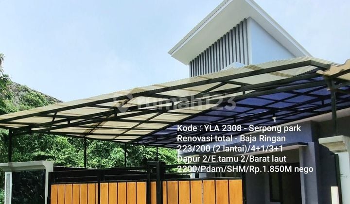 Rumah Luas 2 Lantai Renovasi Total Di Serpong Park