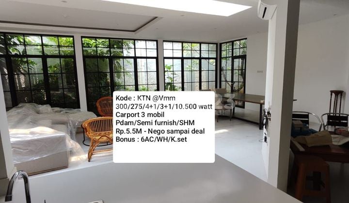 Rumah Luas Semi Furnished @villa Melati Mas