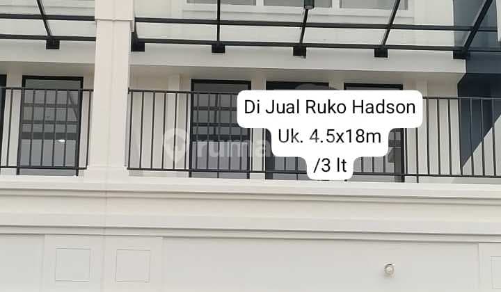 Di Jual Komersil Ruko The Hudson Kawasan Paling Ramai di Gading Serpong Hadap Jalan Raya