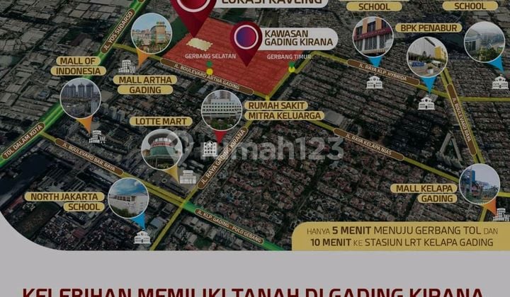 Tanah Siap Lokasi Bagus Gading Kirana Kelapa Gading Jakarta Utara