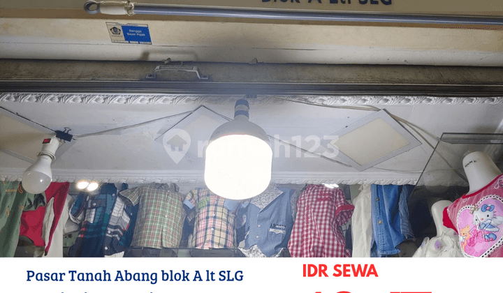 Hfn0249 Kios Kecil Badan di Pasar Tanah Abang Blok A Lantai Slg Tanah Abang Jakarta Pusat