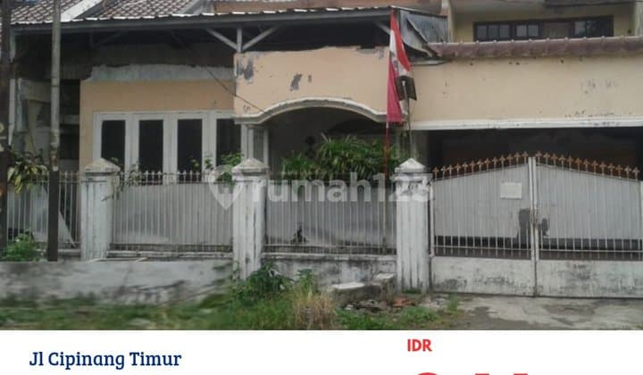 Nvtds0136 Old One and a Half-Story House Still Inhabited in East Cipinang, East Jakarta