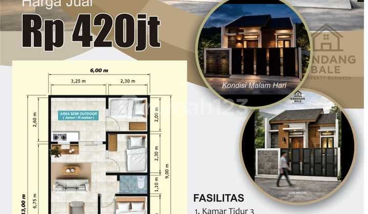 3 KT 1 Kamar Mandi Rumah Area Cileunyi