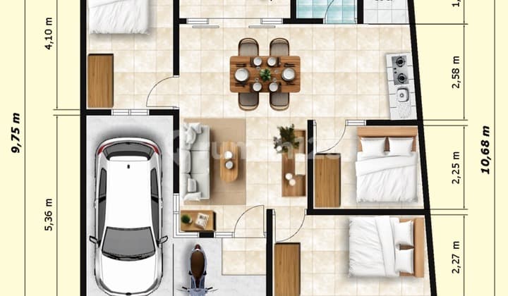 Rumah 1 Lantai Dekat Akses Tol Bandung Timur