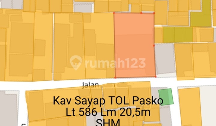 Kavling Sayap Terusan Pasir Koja Dekat Tol