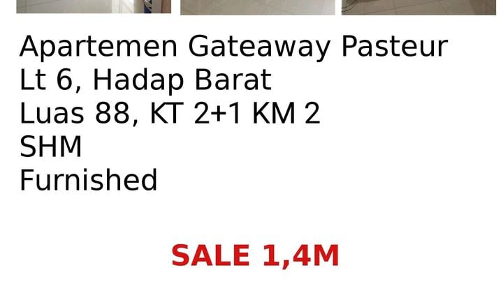 Aptm Gateway Pasteur Kt 2+1 Aptm Gateway Pasteur Kt 2+1