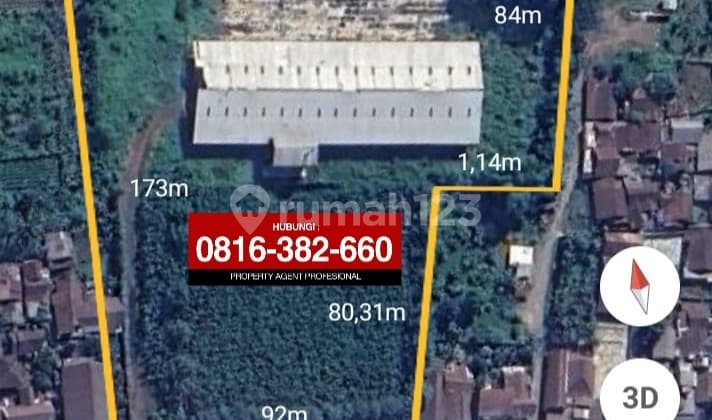 Dijual Tanah 20.570m2 + Pabrik + Gudang + Tanaman Vanili 1 Ha Di Sukabumi Jawa Barat