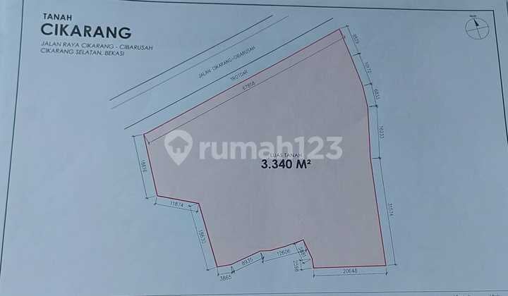 C076 - LAND FOR SALE IN, CIKARANG BEKASI 3,340 M2, KDB 70%, KLB 6 C076 - LAND FOR SALE IN, CIKARANG BEKASI 3,340 M2, KDB 70%, KLB 6