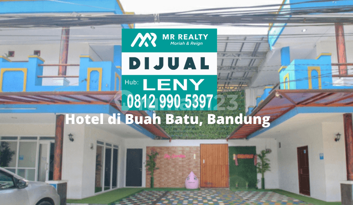 PRICE DROP..NICE 3-STORY HOTEL WITH 50 BEDROOMS, FULLY FURNISHED IN BUAH BATU, BANDUNG
