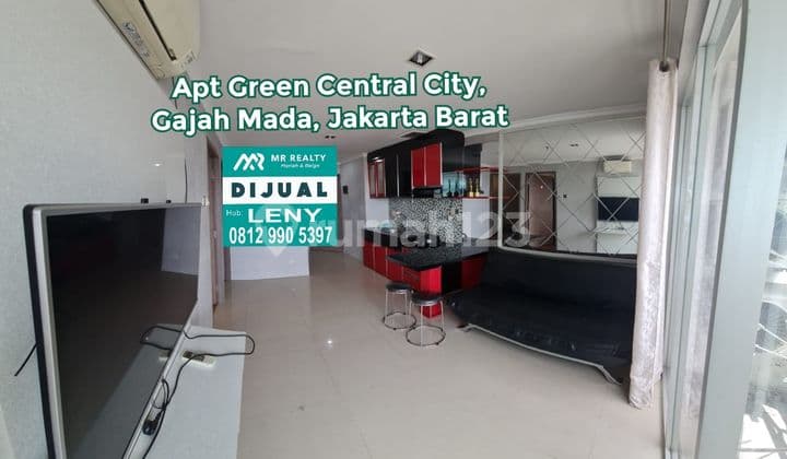 MURAH..APARTEMEN GREEN CENTRAL CITY, GAJAH MADA, JAKARTA BARAT 2 BED ROOM, FULL FURNISHED, LAGI BU