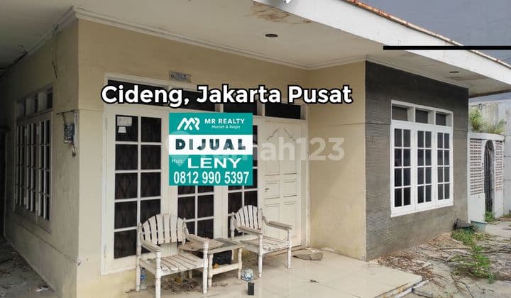 Rumah Lama Hitung Tanah di Cideng, Jakarta Pusat, Bebas Banjir, Lokasi Strategis