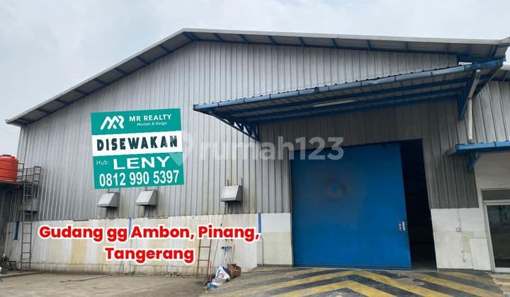 Gudang Siap Pakai 1600 M2, Akses 40 Feet, Di Pinang, Tangerang