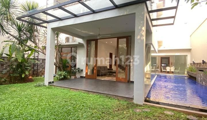 A Luxury Modern House In Compound Of 4 Houses With A Pool Kemang