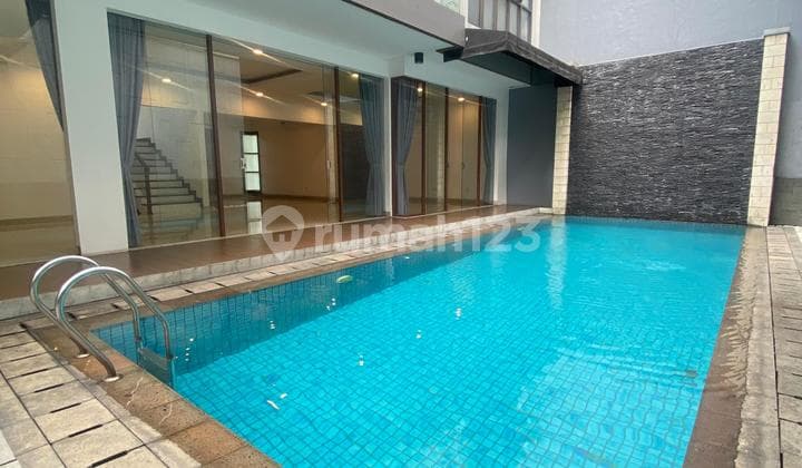 For Rent: Modern Minimalist Style Bright House Complete with Private Swimming Pool in Pejaten Barat Compound