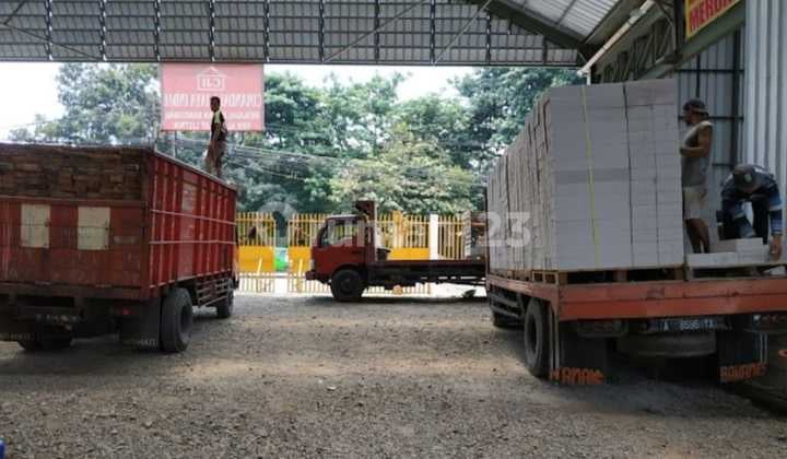 Gudang Siap Pakai Ada Kantor Pinggir Jalan Utama Lb 1400m2 + Pool Mobil Luas Cocok Logistik/showroom Cimandala Bogor Selatan