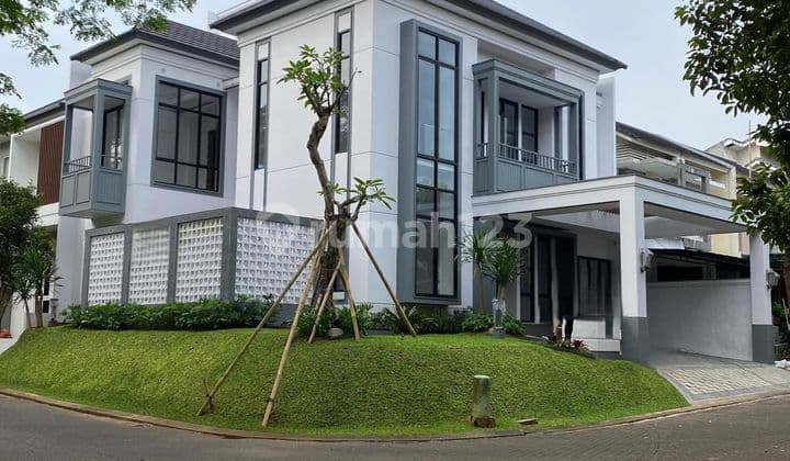 Rumah Mewah American Modern Hoek Cantik Di Delatinos Bsd