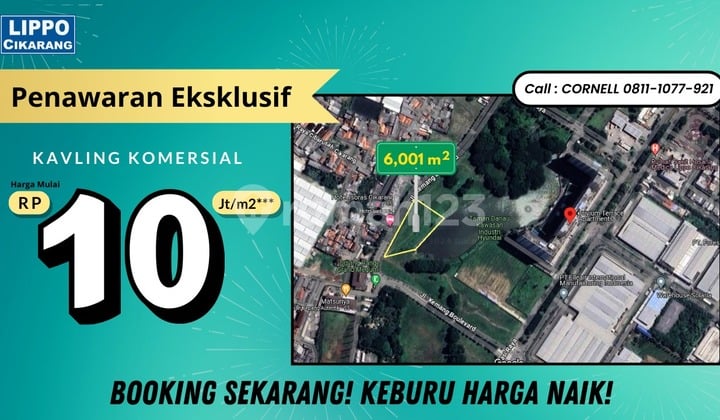 Kavling Komersial Di Pusat Kota Lippo Cikarang Bekasi