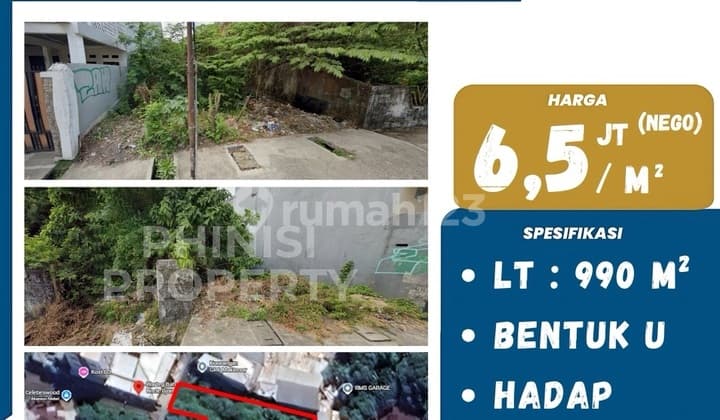 Jual Tanah 990M2jl.baiturahman SHM