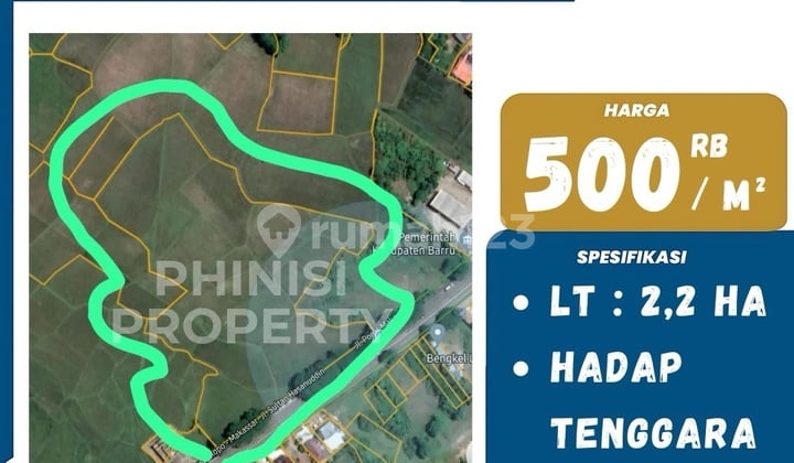 Tanah di Jl. Poros Palopo Makassar No. 204, Songka, Wara Selatan, Kota Palopo, Sulawesi Selatan, Indonesia, 91959, Barru 2200.0 Ha