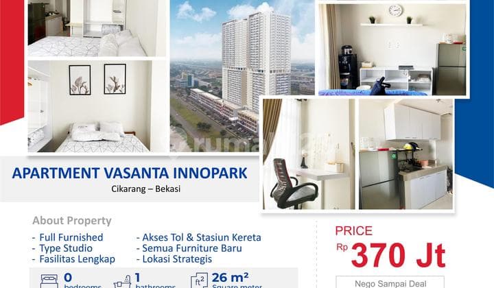 dijual Apartemen Vasanta Innopark Type studio Cikarang Barat Bekasi
