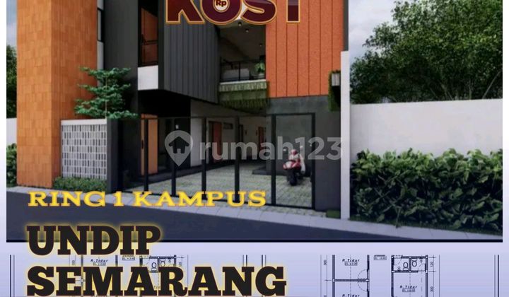 Rumah Kost,20 Kamar,shm,desain Modern Dekat Kampus Undip Smg