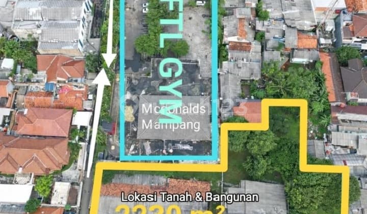 Tanah dan Bangunan Jual atau Sewa Mampang Prapatan 9 Jaksel