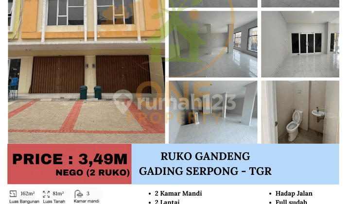 For Quick Sale BU!! Adjacent Shophouse Gading Serpong - Tangerang