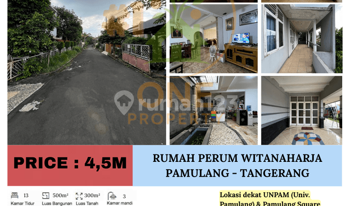 Dijual Murah Perumahan Witanaharja Country Estate Pamulang - Tangerang Selatan