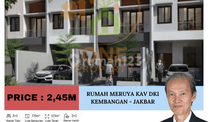 Turun Harga! Rumah Meruya Kav Dki, Kembangan - Jakarta Barat