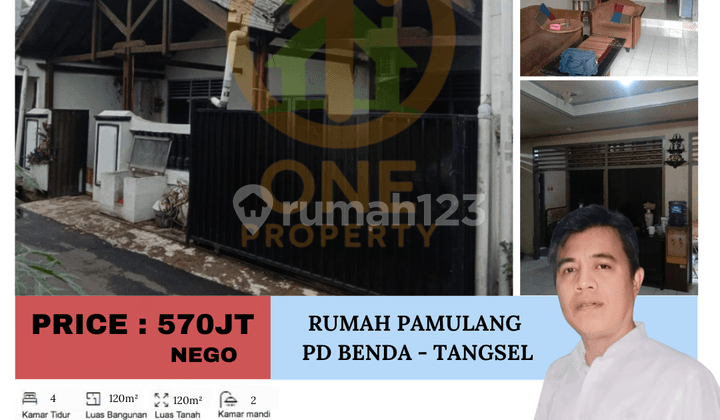 Dijual Rumah di Pamulang, Pd Benda - Tangerang Selatan