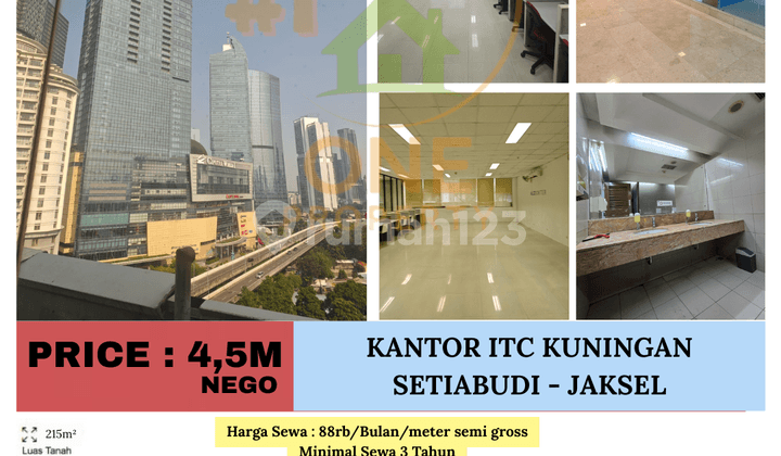 Disewakan ruang usaha di ITC Kuningan, Setiabudi - Jakarta Selatan