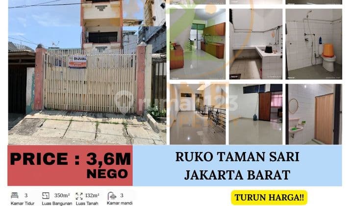 Turun Harga!! Dijual Ruko Taman Sari - Jakarta Barat