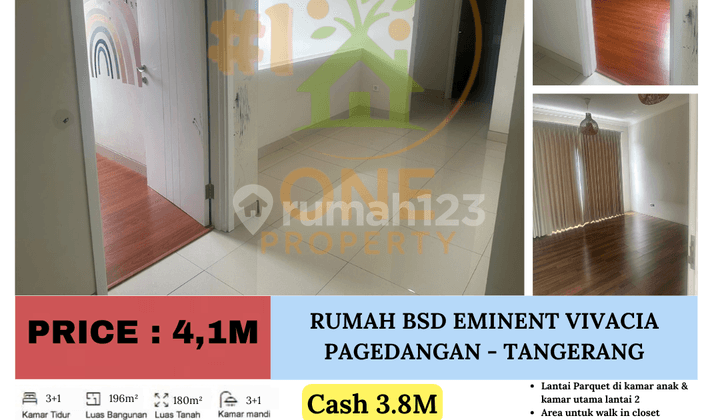 Dijual Murah Rumah Bagus Siap Huni Bsd Eminent Vivacia, Pagedangan - Tangerang