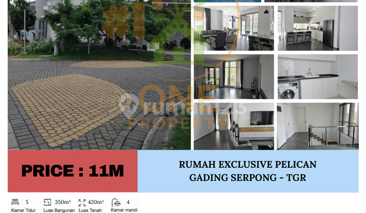 Dijual Rumah Modern Exclusive Komplek Pelican, Gading Serpong, Pagedangan - Tangerang