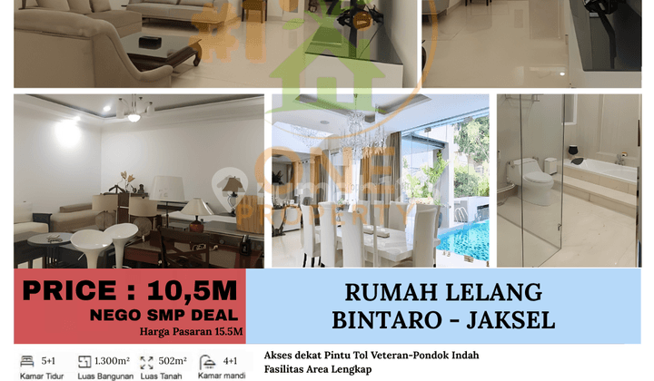 Rumah Lelang Murah di Bintaro - Jakarta Selatan