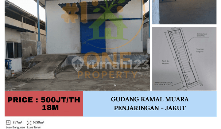 Dijual Gudang Kamal Muara, Penjaringan - Jakarta Utara