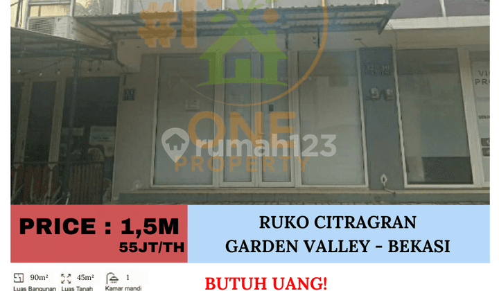 For Rent: Mrs. CitraGran Shop House, Garden Valley Cluster, Bekasi