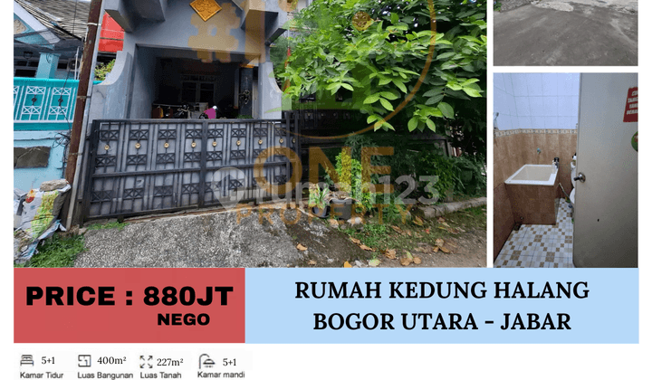 Dijual Rumah di Kedung Halang, Bogor Utara, Kota Bogor - Jawa Barat