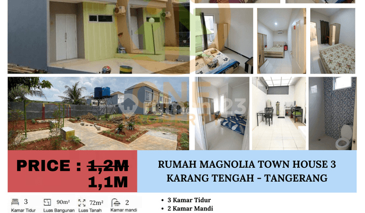 Turun Harga!! Dijual Rumah di Magnolia Town House 3, Karang Tengah - Tangerang