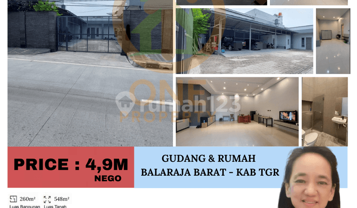 Dijual Gudang & Rumah Balaraja Barat - Kab Tangerang