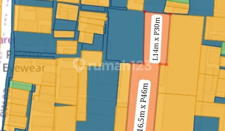 Commercial Land 1206 meters, beside Ciledug Main Road.