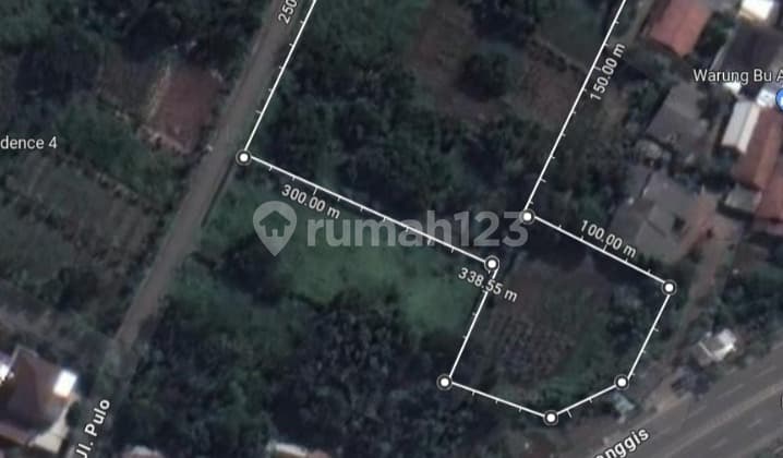 Tanah bebas banjir nempel jalan raya akses tol cimanggis l